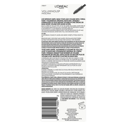 L'ORÉAL PARIS Voluminous Original Washable Bold Eye Mascara, 305 Black, 0.28 fl. oz.