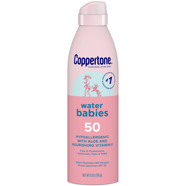 Coppertone Spf#50 Waterbabies Spray Lotion Twin Pack 6oz
