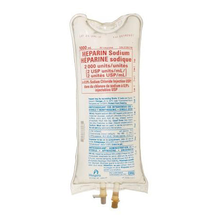 HEPARIN/0.9% NACL IS 2U 20X500ML