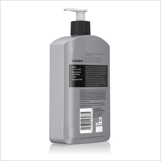 LUBRIDERM LOTION MEN 3N1 UNSCENTED 16OZ