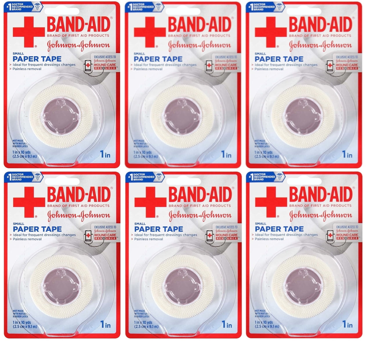 BAND AID PAPR TAPE HRT FREE 1INX10YD 2CT
