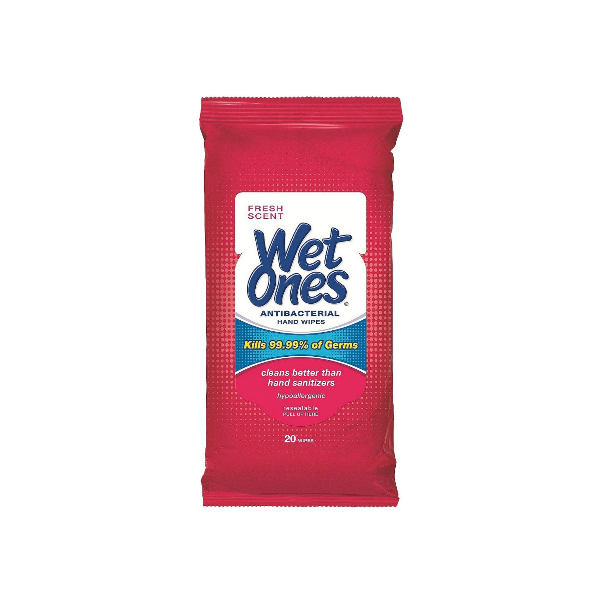 Wet Ones Anti-Bacterial Hand Wipes Fresh Scent 20 Ct (10in)