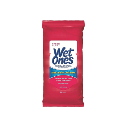 Wet Ones Anti-Bacterial Hand Wipes Fresh Scent 20 Ct (10in)