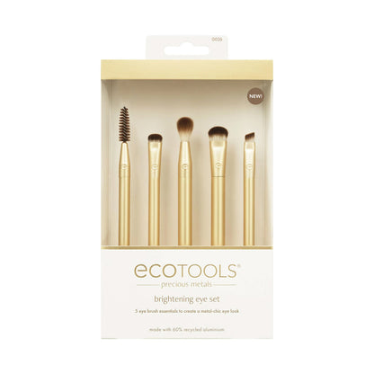 EcoTools Precious Metals Brightening Eye Brush Set, 5 count