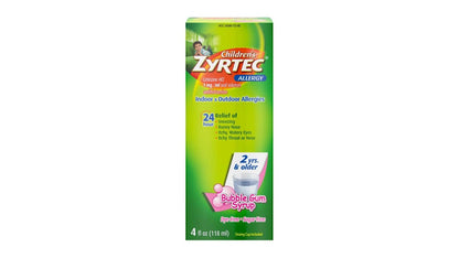 ZYRTEC OTC CHILD SYRUP DYE FREE GRAP 4OZ