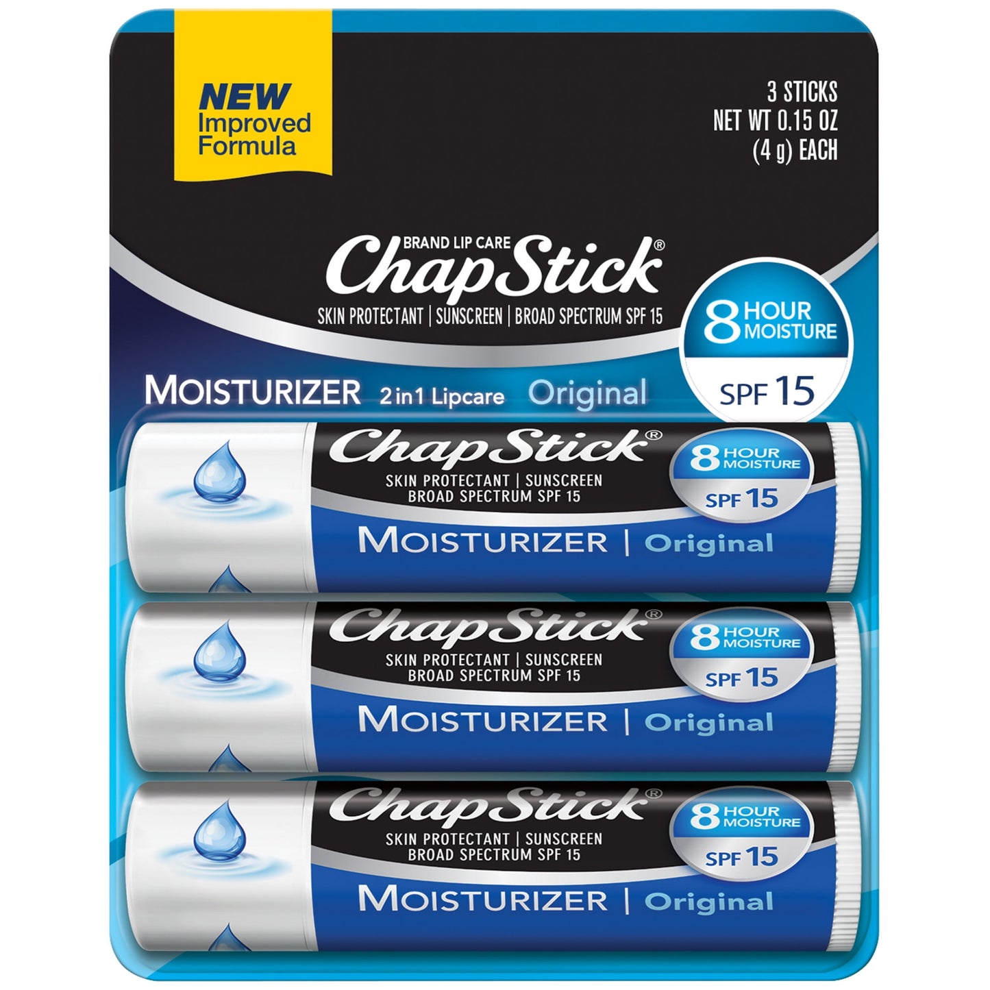 CHAPSTICK PF LIP BALM MST RFL 12X0.15OZ