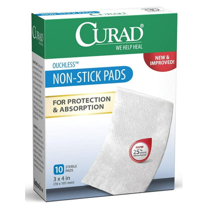 CURAD PAD NON-STICK 8"X3" 8CT