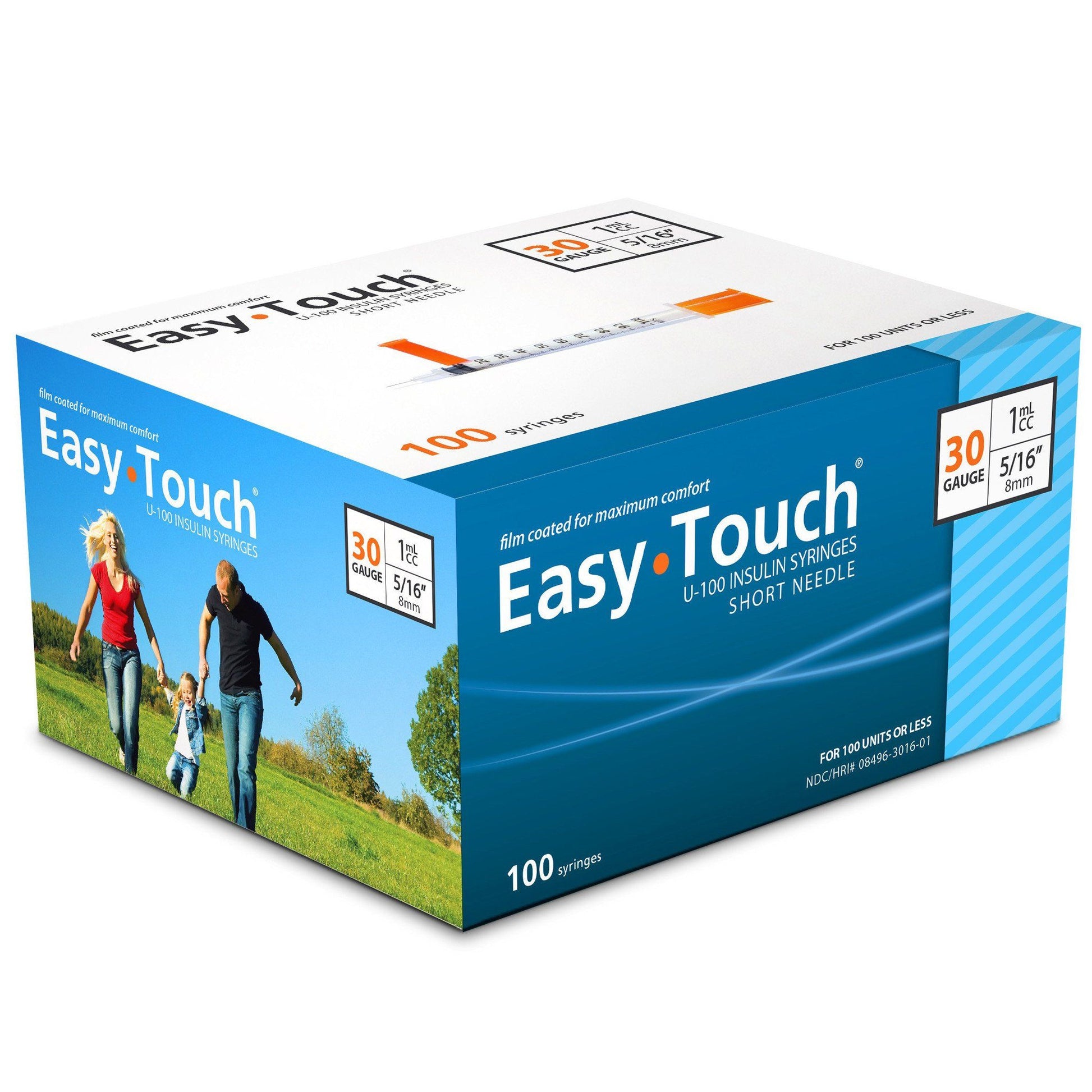 EASY TOUCH SYRINGE 30G 5/16' 100X0.5ML