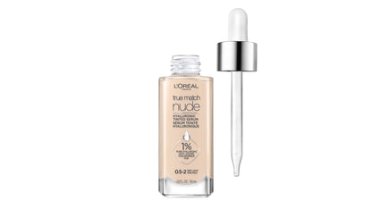 L'ORÉAL PARIS True Match Hyaluronic Tinted Serum Foundation Skincare Hybrid, 10-12 Very Deep, 1 fl oz
