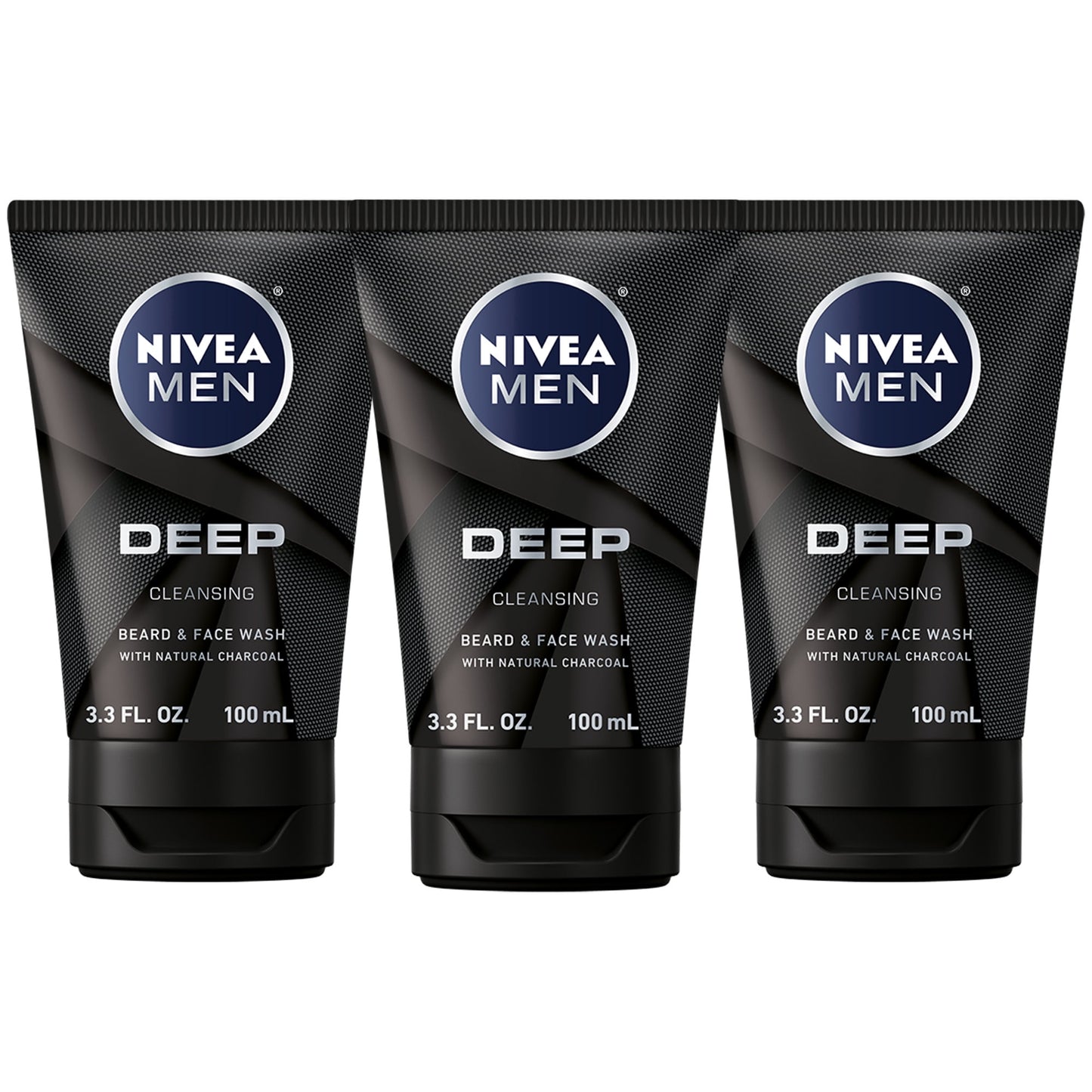 NIVEA MEN DEEP CLNS BEARD&FACE WSH 3.3OZ