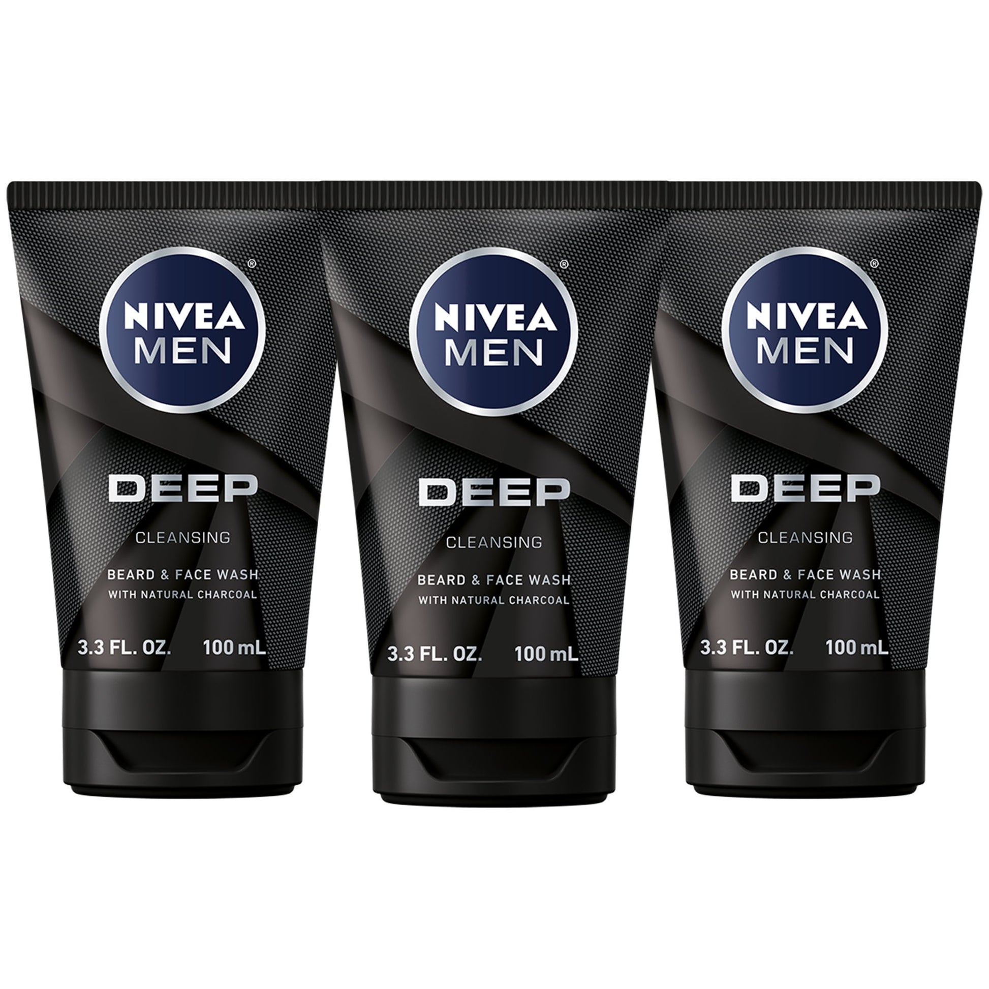 NIVEA MEN DEEP CLNS BEARD&FACE WSH 3.3OZ