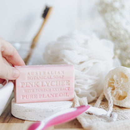 AUSTRALIAN BOTANICAL SOAP BAR SOAP,PINK LYCHEE