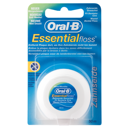 ORAL B ESSNTL FLOSS MINT TWIN PK 2X50M