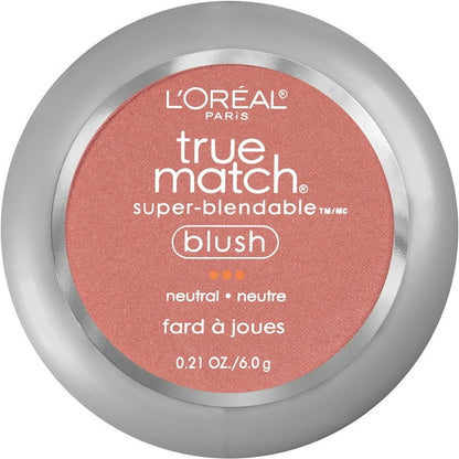 L'ORÉAL PARIS True Match Super-Blendable Blush, Soft Powder Texture, N5-6 Apricot Kiss, 0.21 oz.