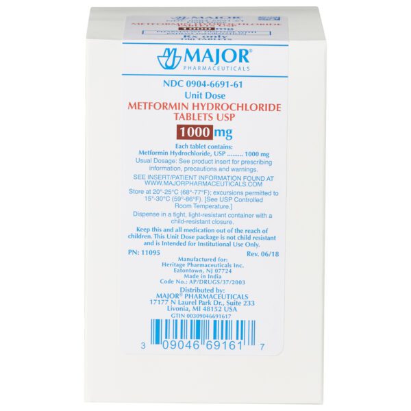 METFORMIN TB 1000MG 60 ER