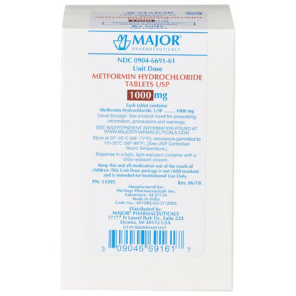 METFORMIN TB 1000MG 60 ER