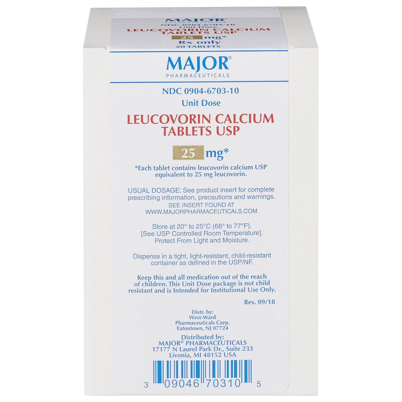 LEUCOVORIN TB 25MG 25