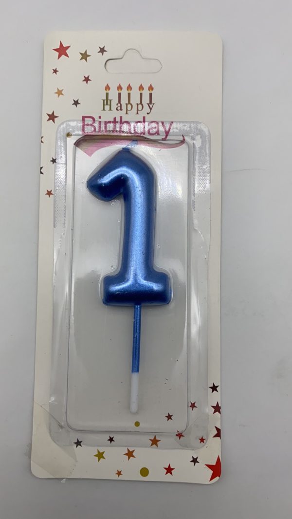 CANDLE DLX NUMERL BDAY #1