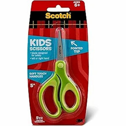 3M Scotch Kids Pointed Tip Scissors with Soft Touch, 5 Inches