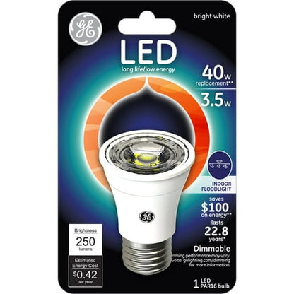 GE Lighting Classic LED 35 Watt Replacement, Warm White, PAR16 Indoor Floodlight Bulb, 1 Pack