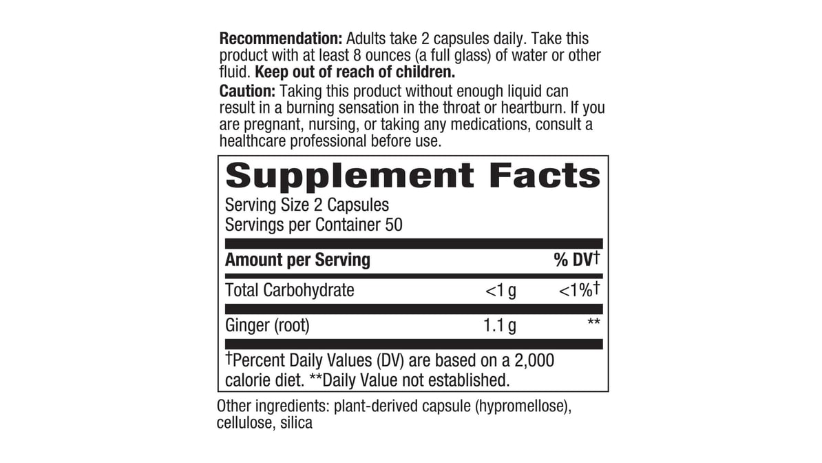 NWY GINGER ROOT CP 550MG 100