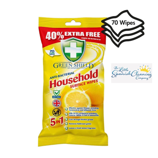 HOCLEANS ANTI BACTERIAL LEMON WIPES 50CT