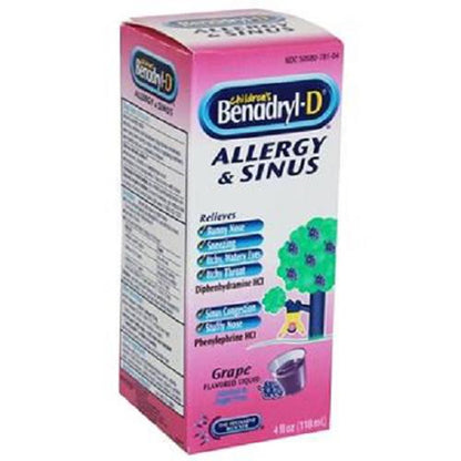 BENADRYL-D KIDS ALLRGY/SINUS LIQ GRP 4OZ