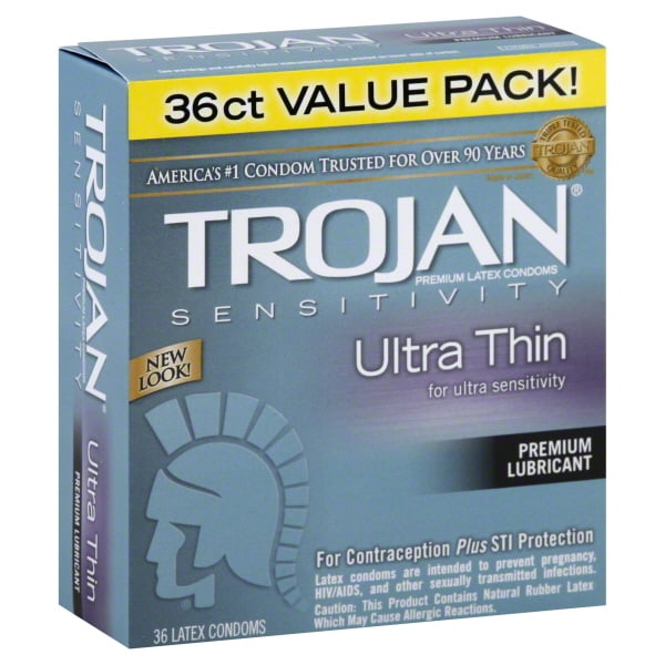 TROJAN ULTRA THIN SENSITIVTY CONDOM 36CT