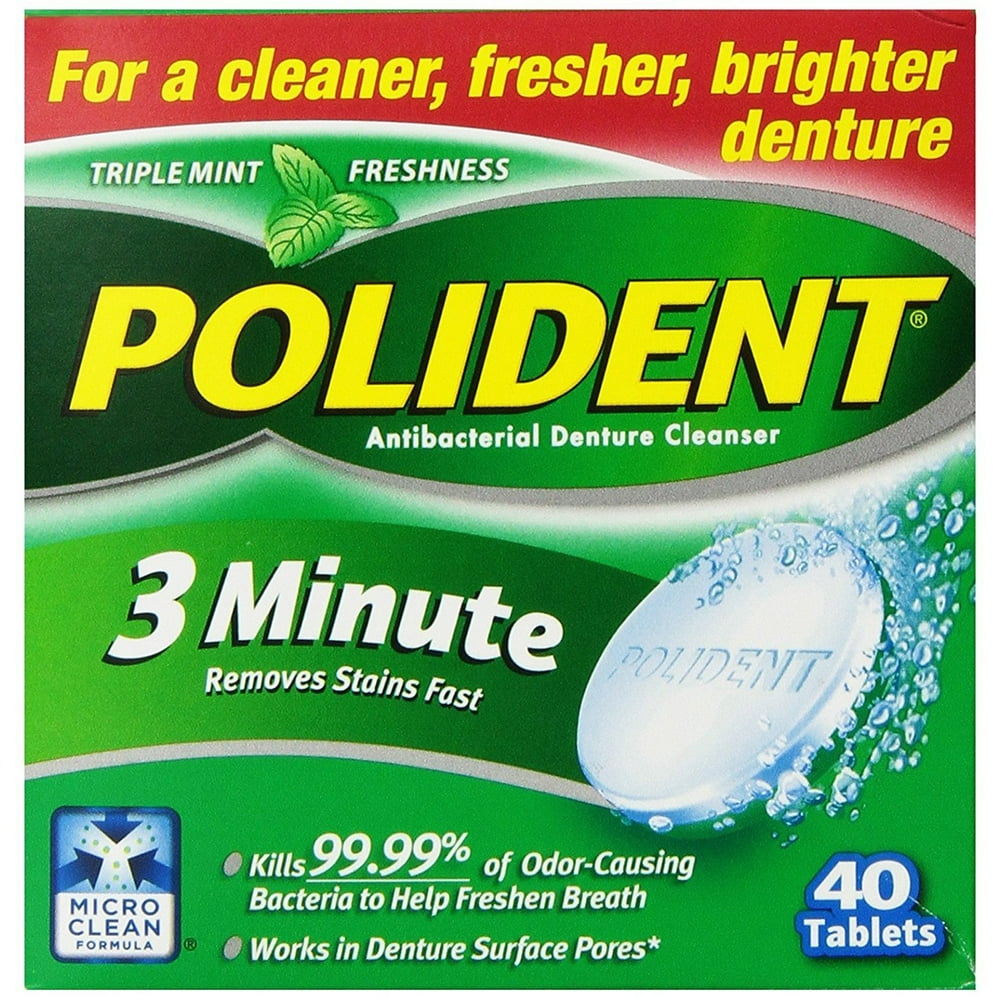 POLIDENT DENTURE CLEANSER TB 40