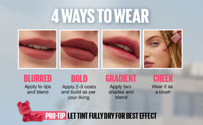 MAYBELLINE New York Super Stay Teddy Tint Liquid Lip Tint, Skinny Dip, 0.17 oz