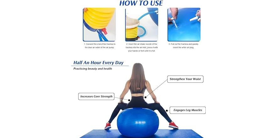 SC 65CM EXERCISE BALL WITH PMP