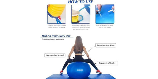 SC 65CM EXERCISE BALL WITH PMP