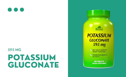 SDNE POTASSIUM GLUC TB 595MG 100