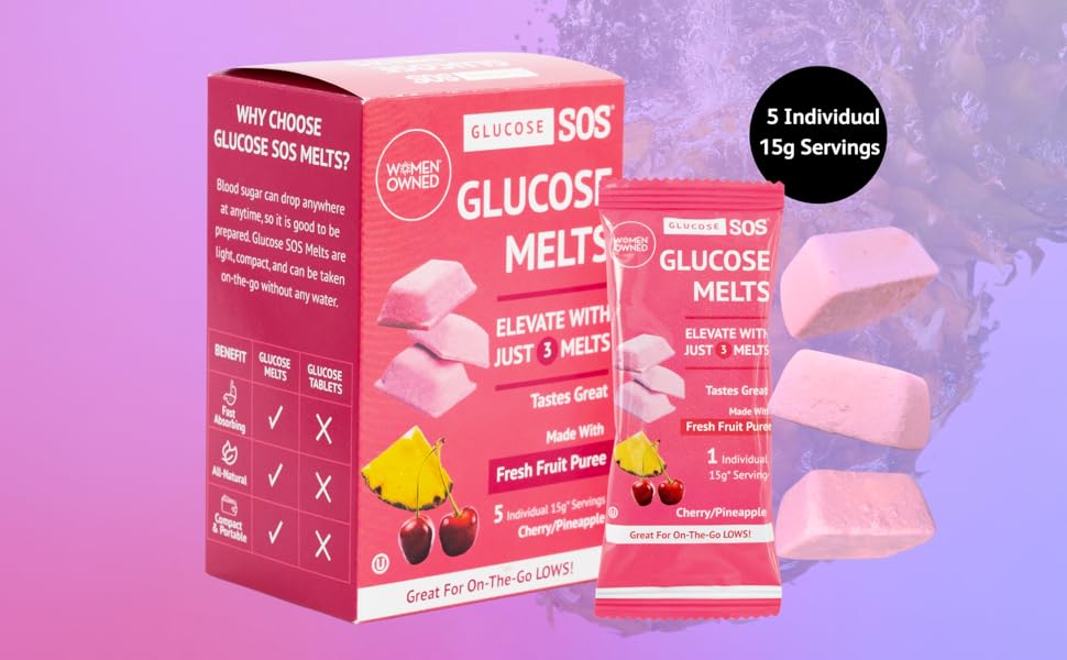 GLUCOSE SOS MELTS CHERRY PINEAPPLE 5CT