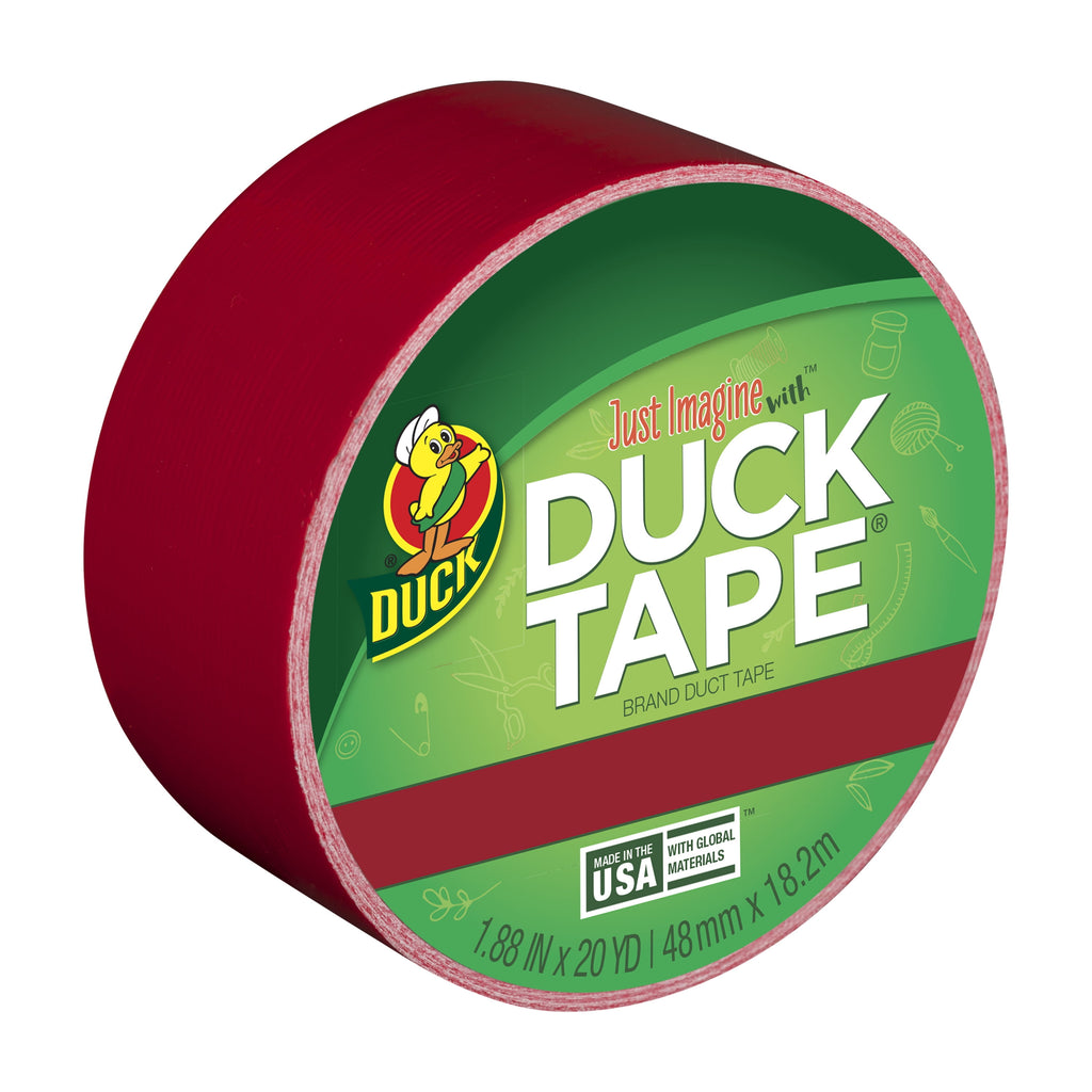 DUCK Color Duct Tape - Red, 1.88" x 20 yds