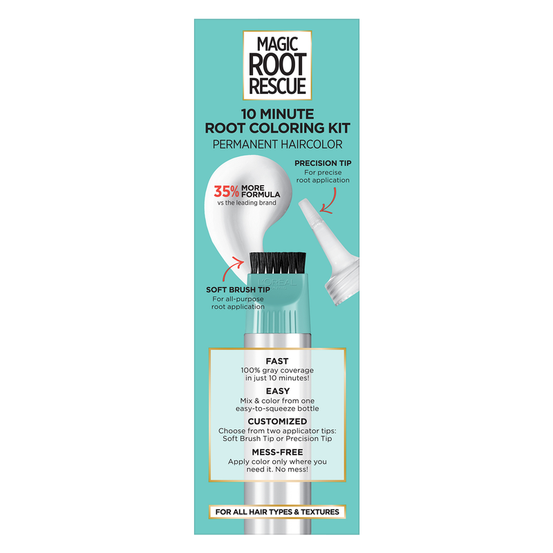 L'ORÉAL PARIS Magic Root Rescue 10 Minute Root Hair Coloring Kit, 4 Dark Brown