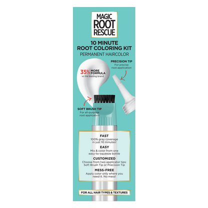 L'ORÉAL PARIS Magic Root Rescue 10 Minute Root Hair Coloring Kit, 4 Dark Brown