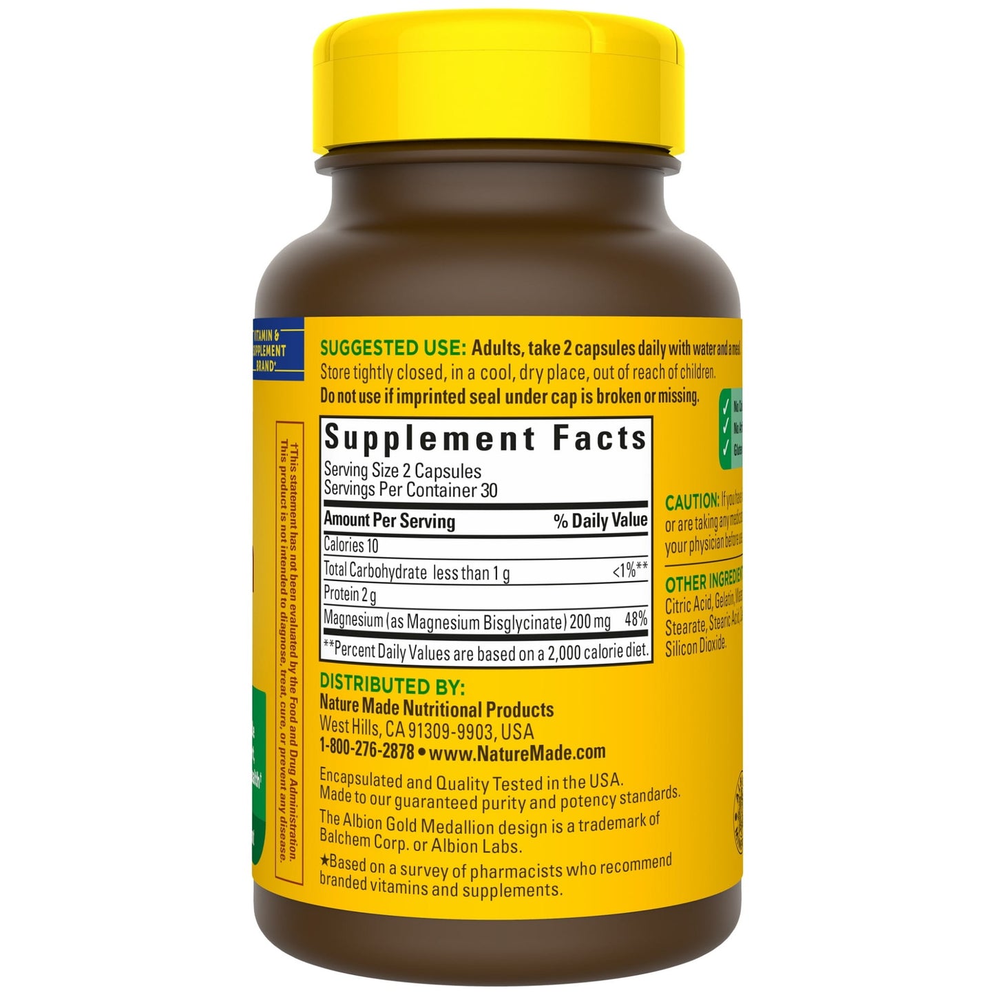 NT MAGNESIUM GLY CW 200MG 60 GMM