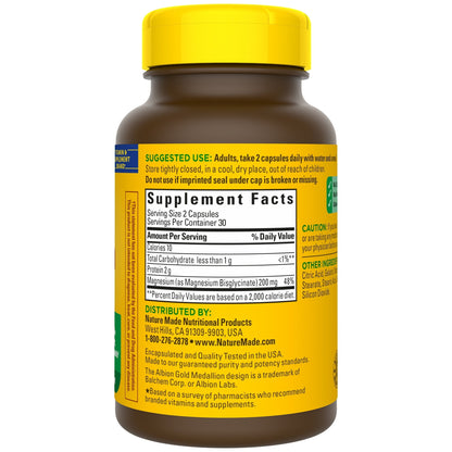 MAGNESIUM 200MG GMY 60CT NAT MADE