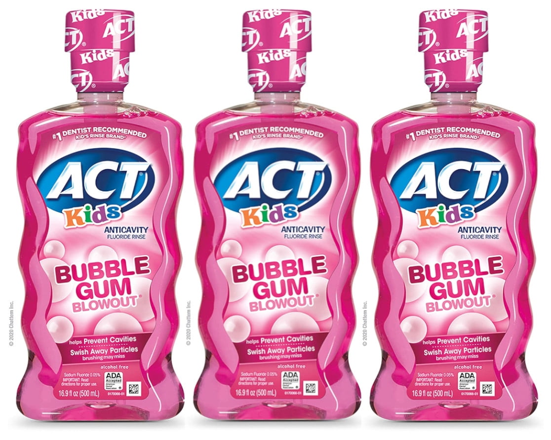 ACT KIDS ANTI-CAVITY BUBBLE GUM 16.9OZ
