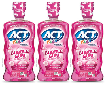 ACT KIDS ANTI-CAVITY BUBBLE GUM 16.9OZ