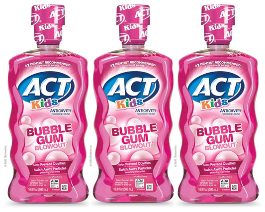 ACT KIDS ANTI-CAVITY BUBBLE GUM 16.9OZ
