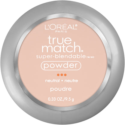 L'ORÉAL PARIS True Match Super-Blendable Oil Free Makeup Powder, C1 Light, 0.33 oz.