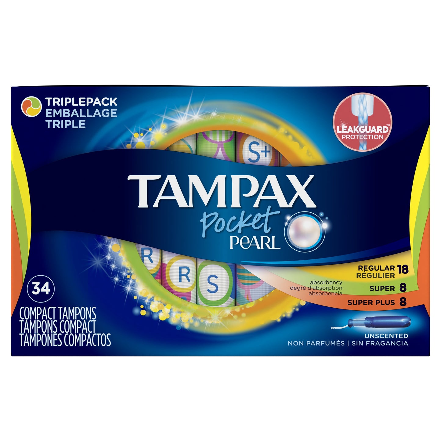 TAMPAX PCKT PEARL REG UNSCNT TAMPON 16CT