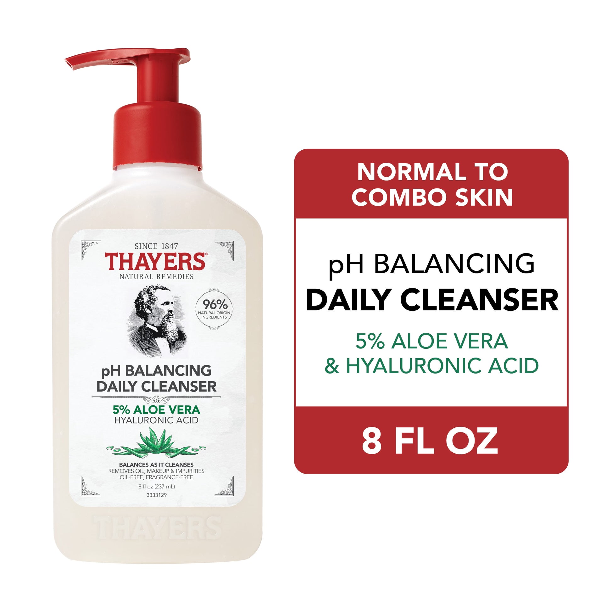 Thayers pH Balancing Gentle Face Wash with Aloe Vera, 8 oz