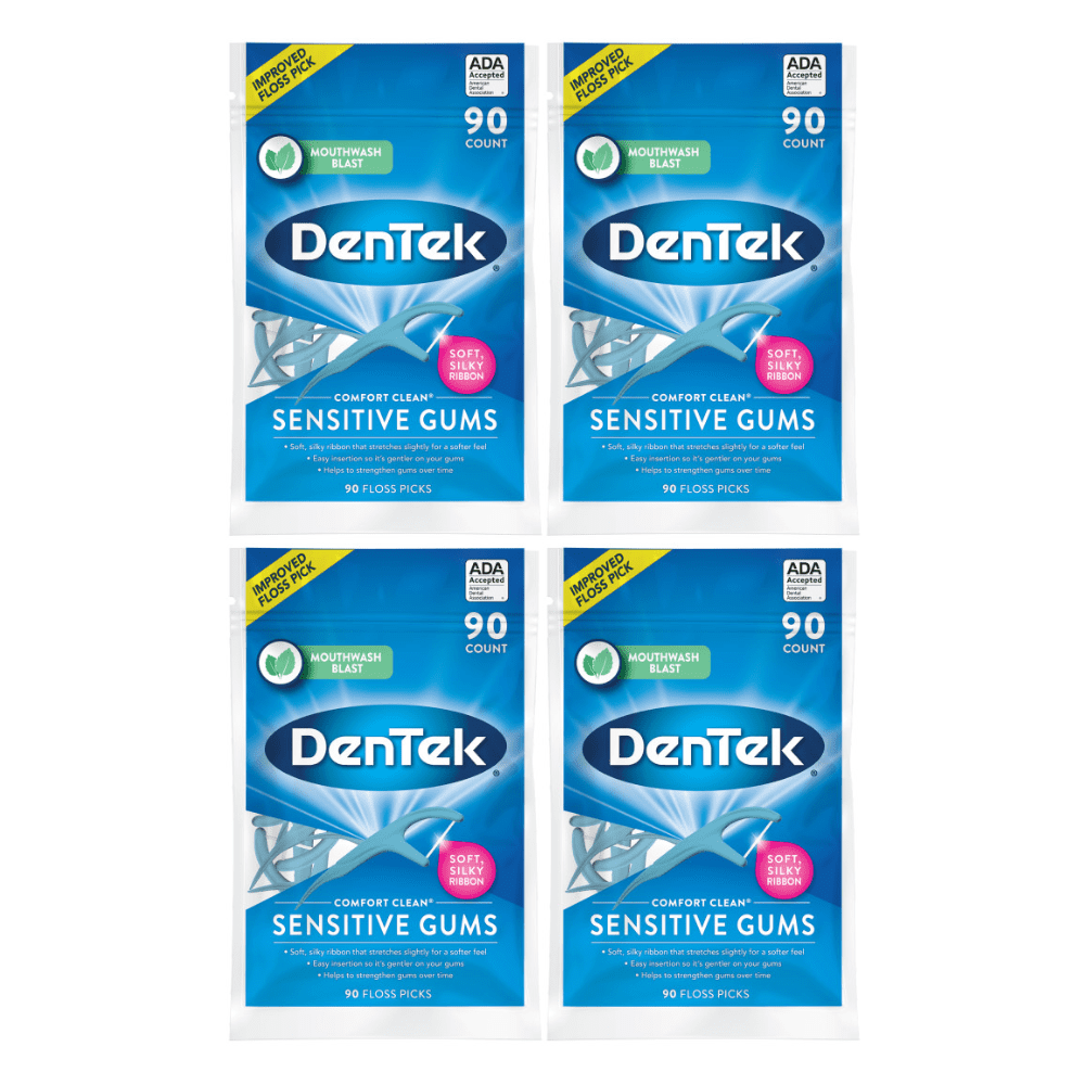 Dentek Floss Picks Comfort Clean Sensitive Gums 90 Count