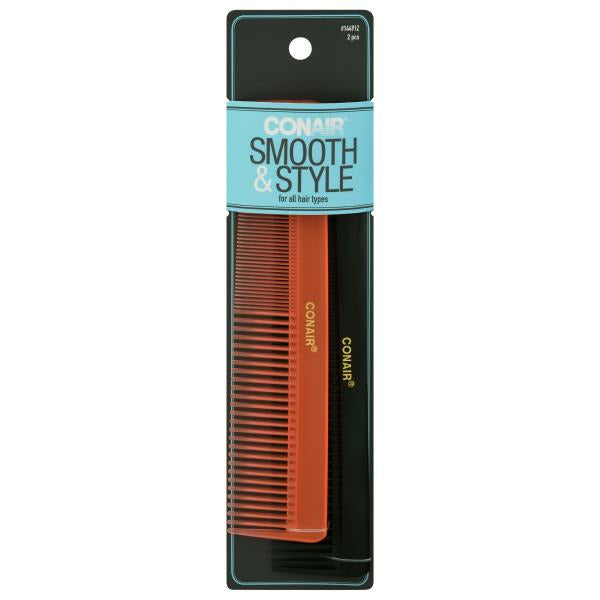 CONAIR Styling Essentials Smooth & Style Pocket Combs, 2 count