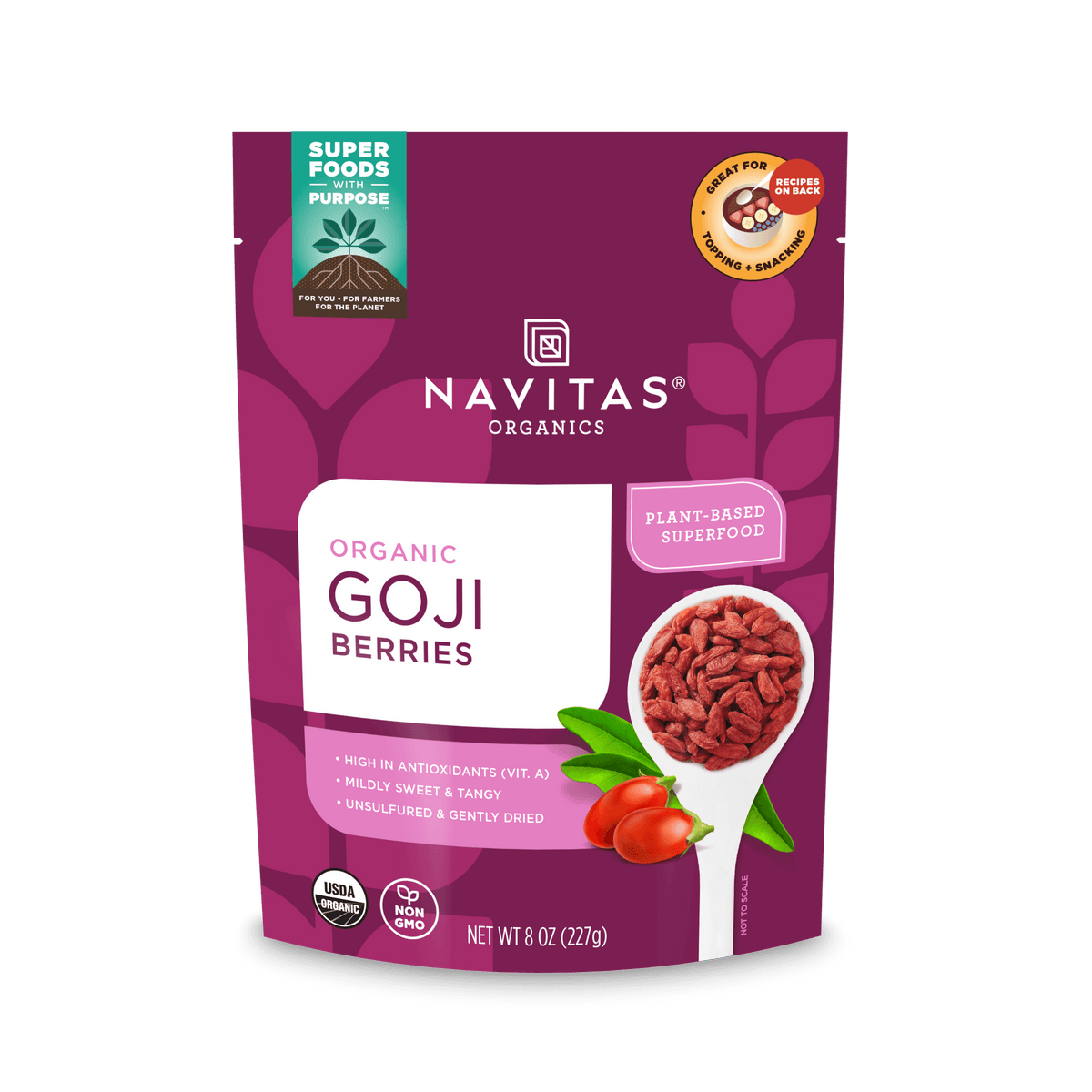 NAVITAS ORGANICS GOJI POWDER,OG2,FRZ DRIED