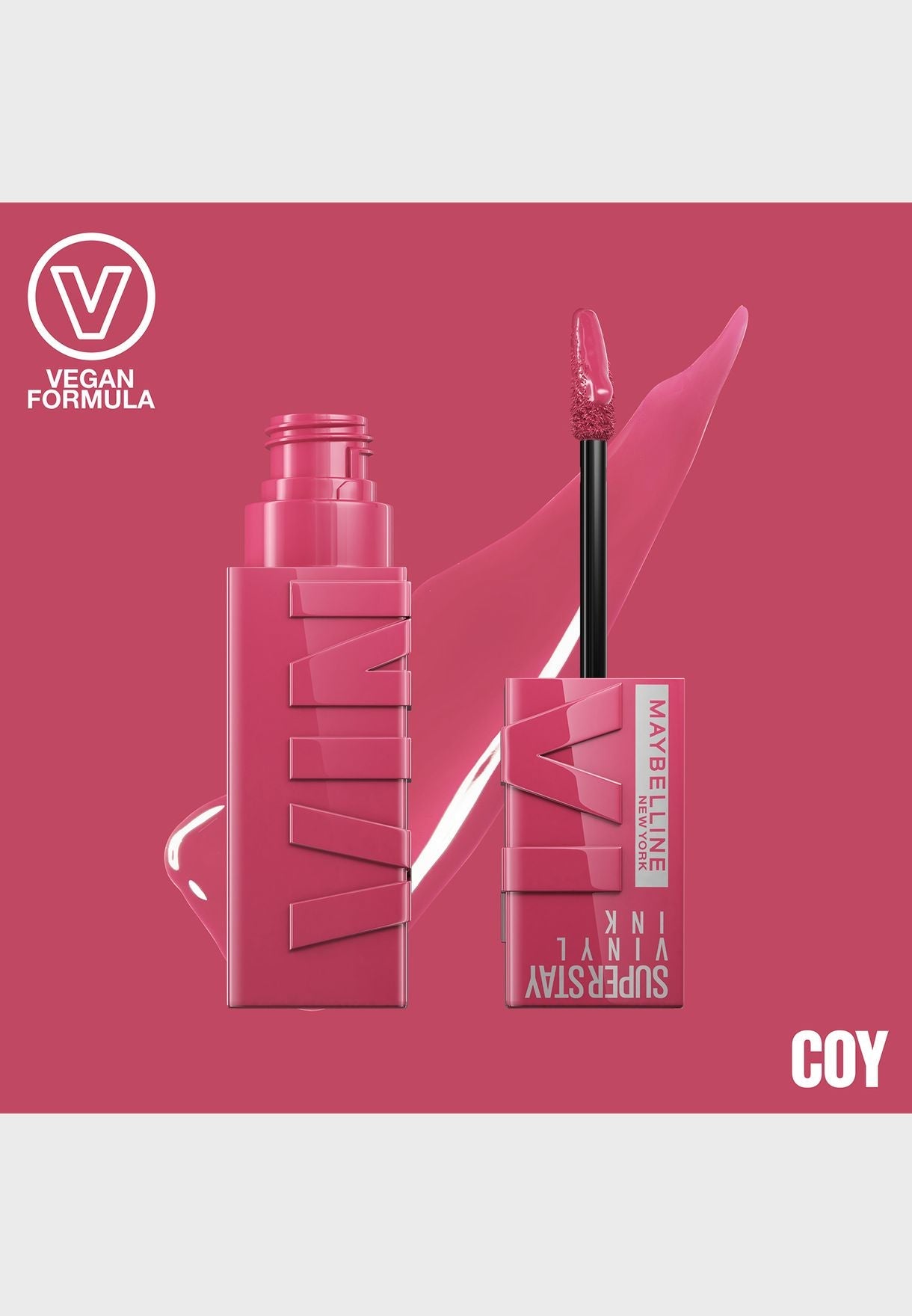 MAYBELLINE New York Super Stay Vinyl Ink Longwear Liquid Lipcolor, 020 Coy, 0.14 oz