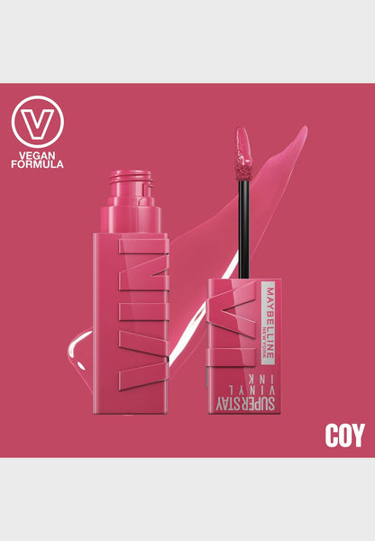 MAYBELLINE New York Super Stay Vinyl Ink Longwear Liquid Lipcolor, 020 Coy, 0.14 oz